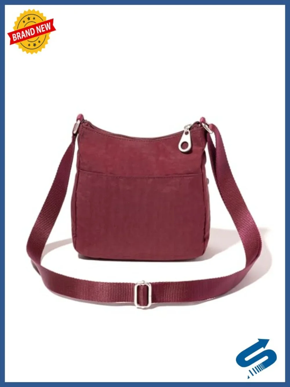 Lightweight Nylon Crossbody Travel Handbag with Adjustable Strap